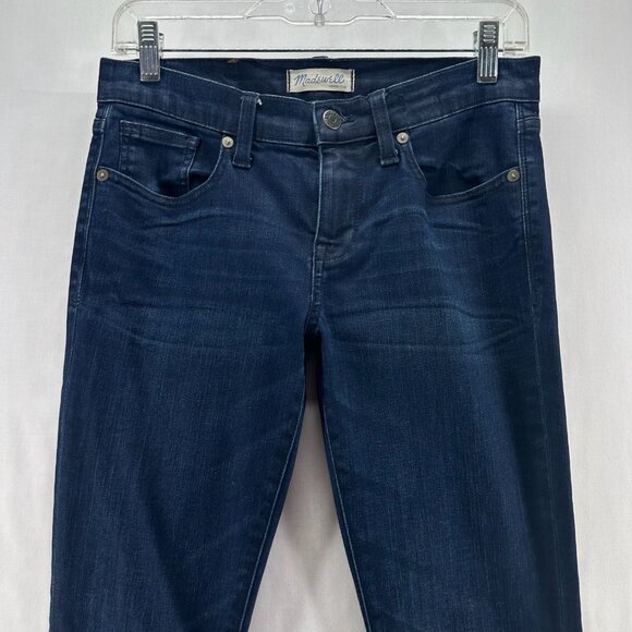 Madewell Skinny Skinny Ankle Zip Jeans Womens 26 Low Rise Stretch Dark Wash Blue - Picture 3 of 13